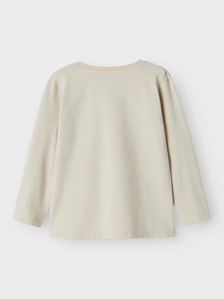 Name It lasten paita, NMMKNUD LS TOP Beige - Image 3