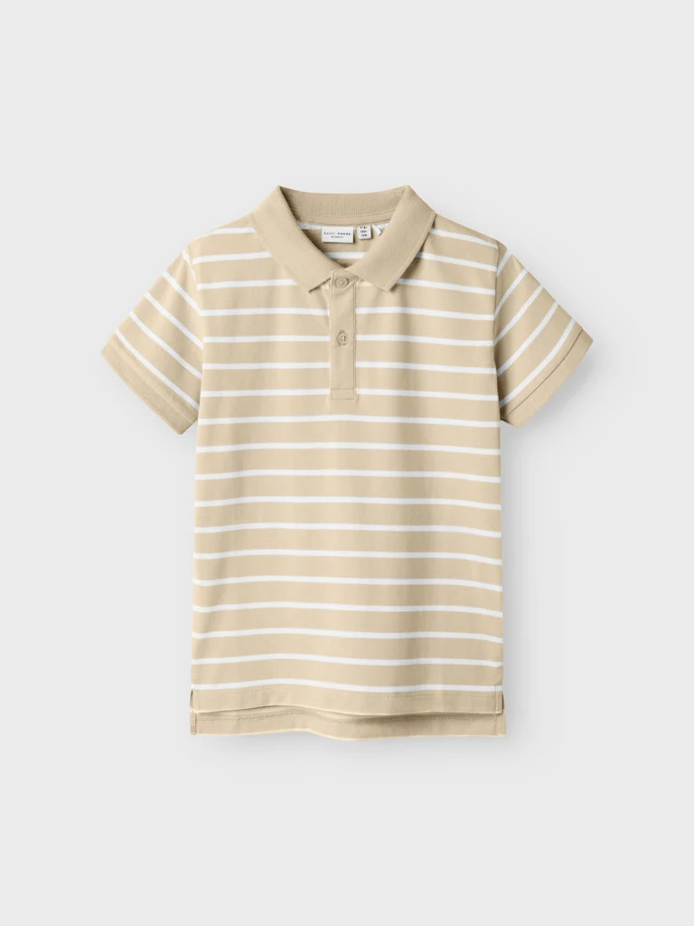 Name It lasten pikeepaita, NKMVOLO SS REG POLO Beige