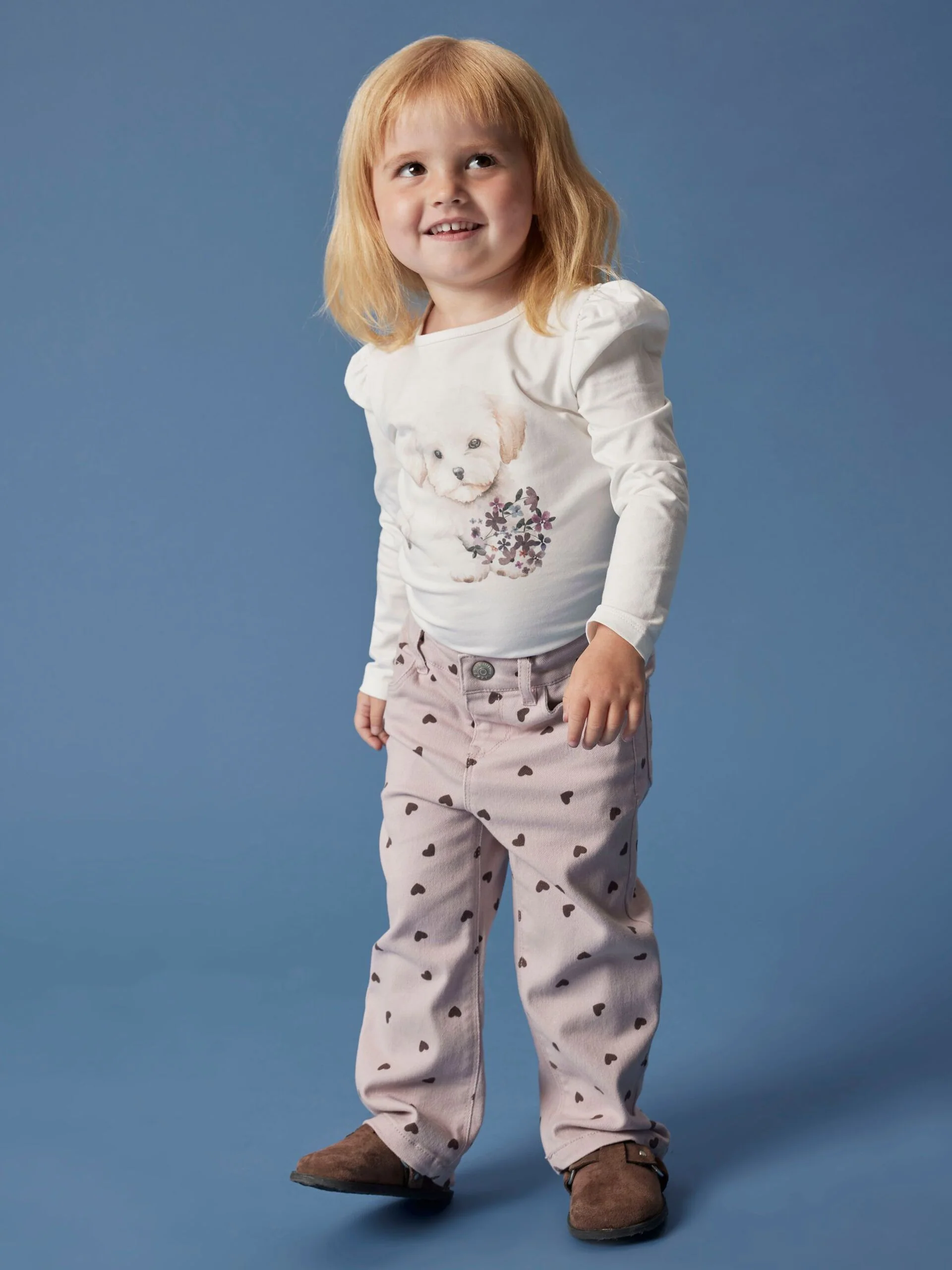 Name It lasten pitkähihainen paita, NMFNINEA LS TOP Luonnonvalkoinen