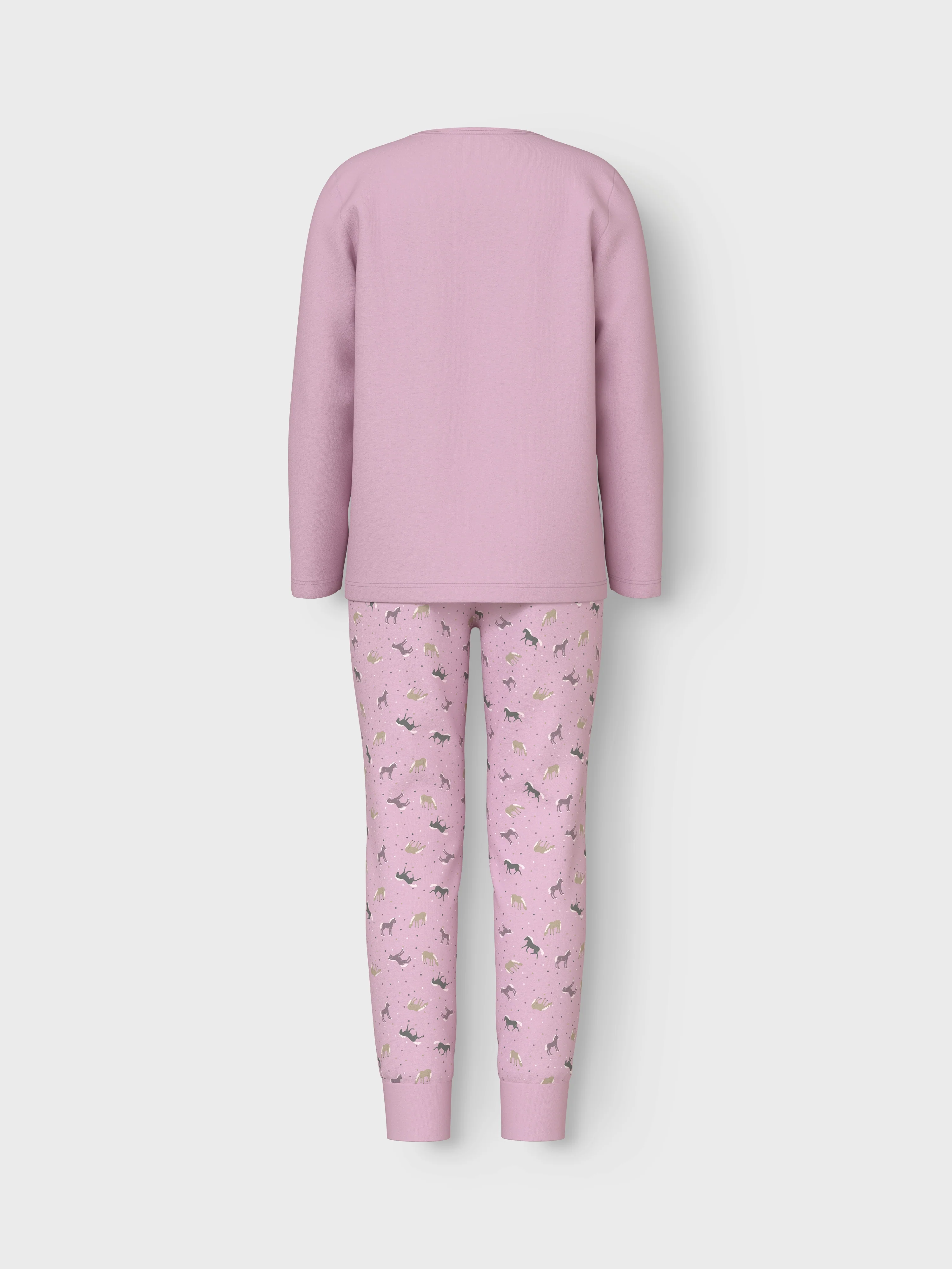 Name It lasten pyjama, NKFNIGHTSET CORSAGE HORSE Vaaleanpunainen - Image 2