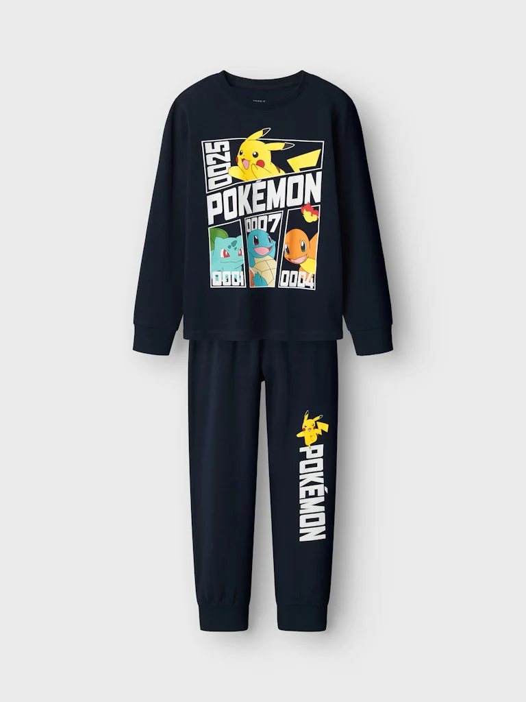 Name It lasten pyjama, NKMDAMIEN POKEMON LS NIGHTSET Tummansininen - Image 2
