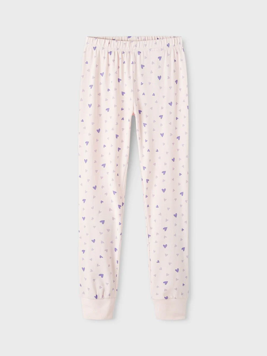 Name It Lasten Pyjamasetti Nightset Purble Heart Noos Liila - Image 4