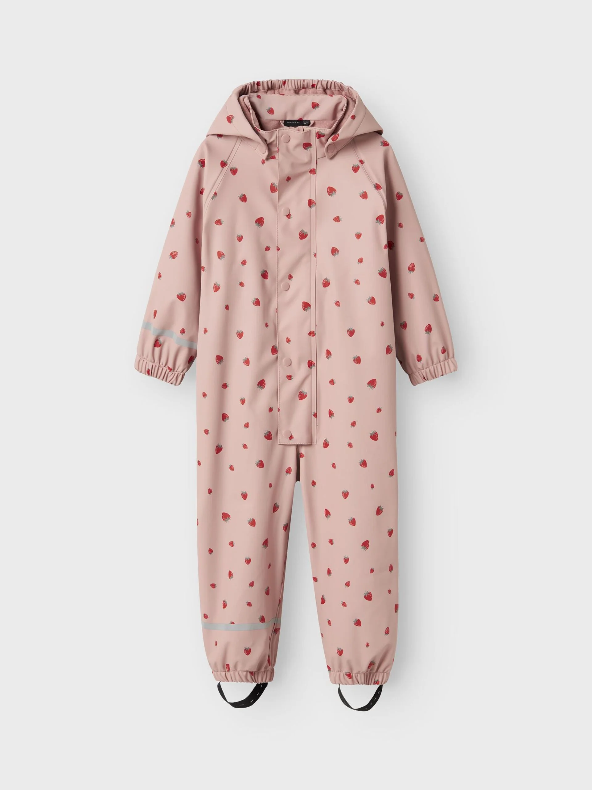 Name It lasten vuorellinen sadepuku, NMFDRY10 RAIN SUIT FLEECE Vaaleanpunainen