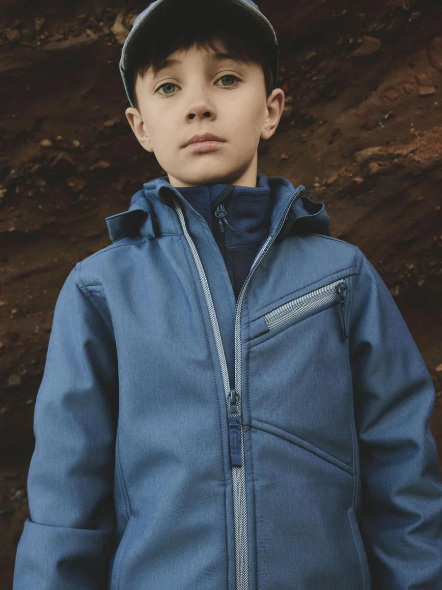 Name It lasten softshell takki, NKMALFA08 SOFTSHELL JACKET Sininen - Image 3