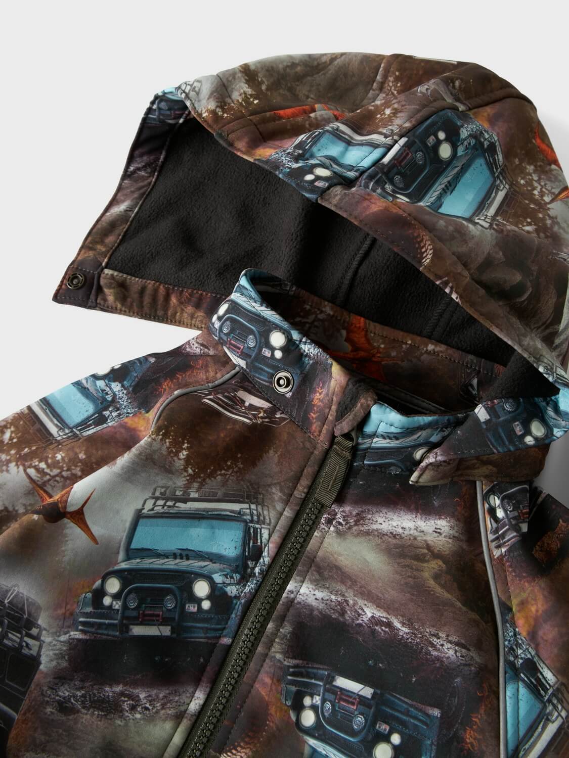 Name It Lasten Softshellhaalari, NMMALFA08 SOFTSHELL SUIT NOOS Ruskea Kuosillinen - Image 6