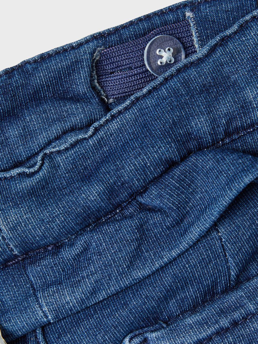 Name It Lasten Svetarihousut, NBFBELLA SHAPED R SWE JEANS NOOS Indigo - Image 4