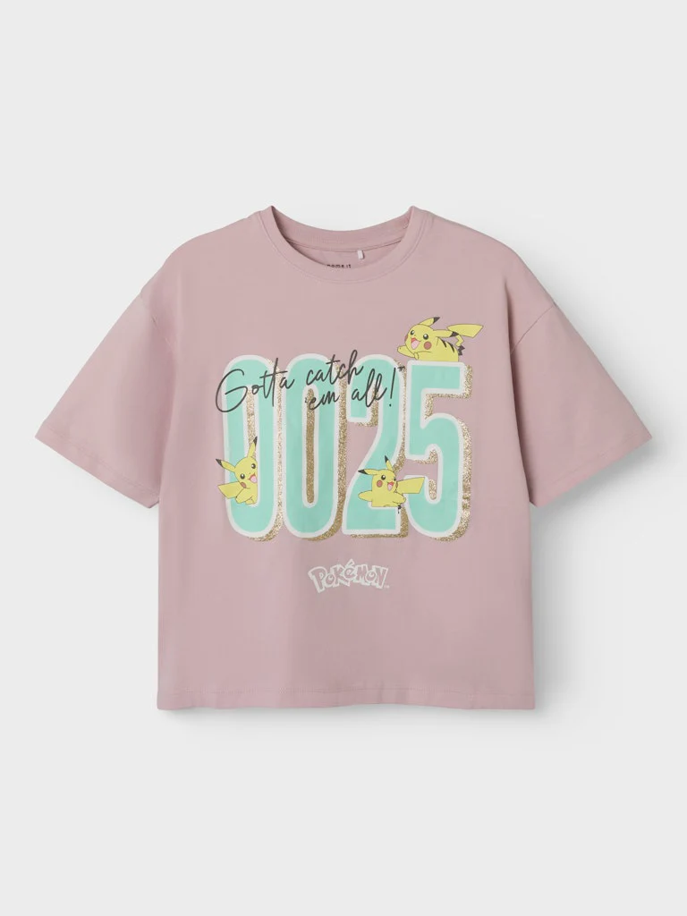 Name It lasten t-paita, NKFJIXA POKEMON SS TOP Vaaleanpunainen