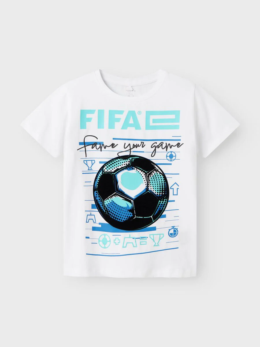 Name It lasten t-paita, NKMADIAN FIFAE SS TOP BOX VDE Valkoinen - Image 2