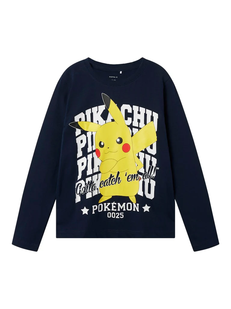 Name It lasten t-paita, NKMAST POKEMON LS NREG TOP BOX Tummansininen - Image 2