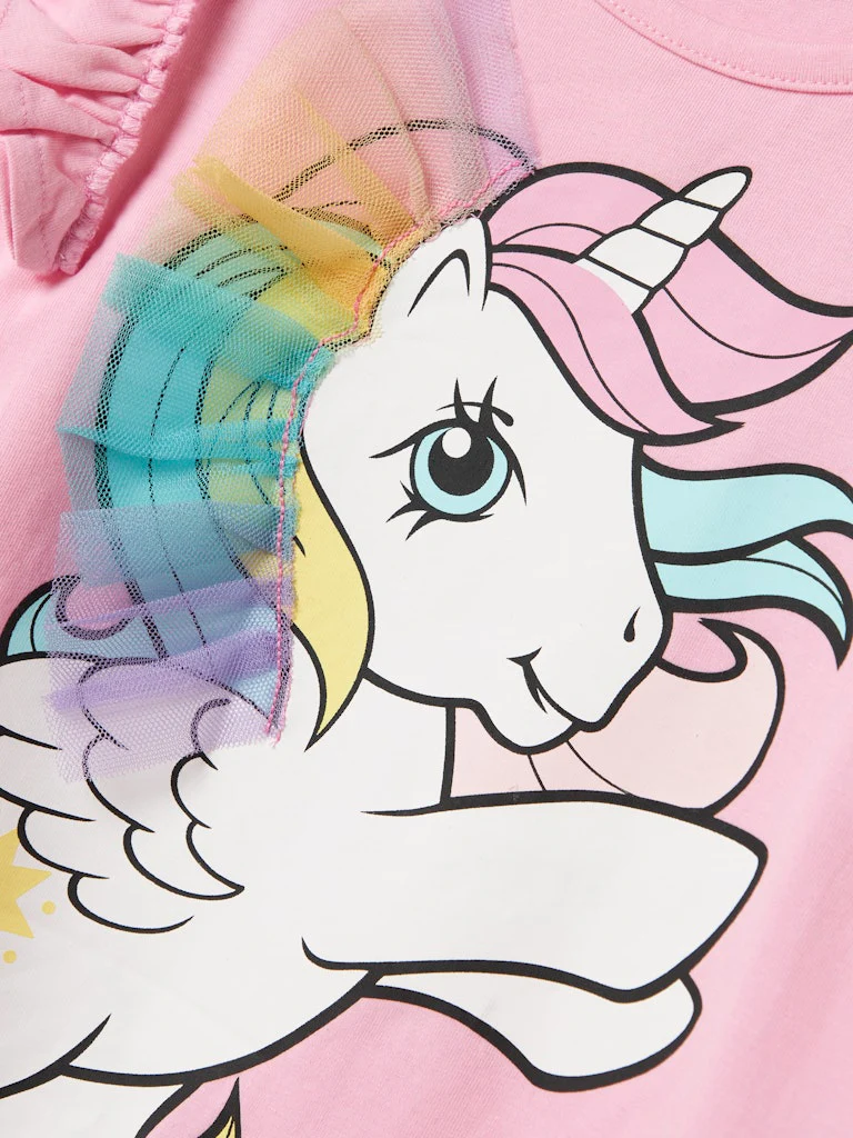 Name It lasten t-paita, NMFMIKA MLP SS TOP Pinkki - Image 3