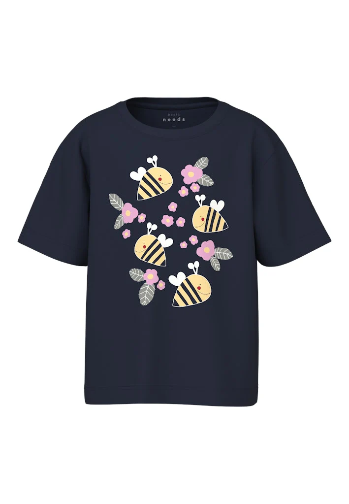 Name It lasten t-paita, NMFVEEN SS REG TOP Tummansininen