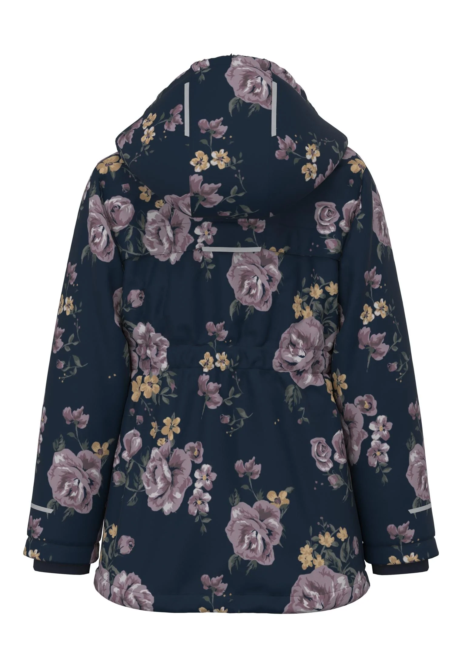 Name It lasten talvitakki, NKFSNOW10 JACKET FLOWER Sininen Kuosi - Image 2