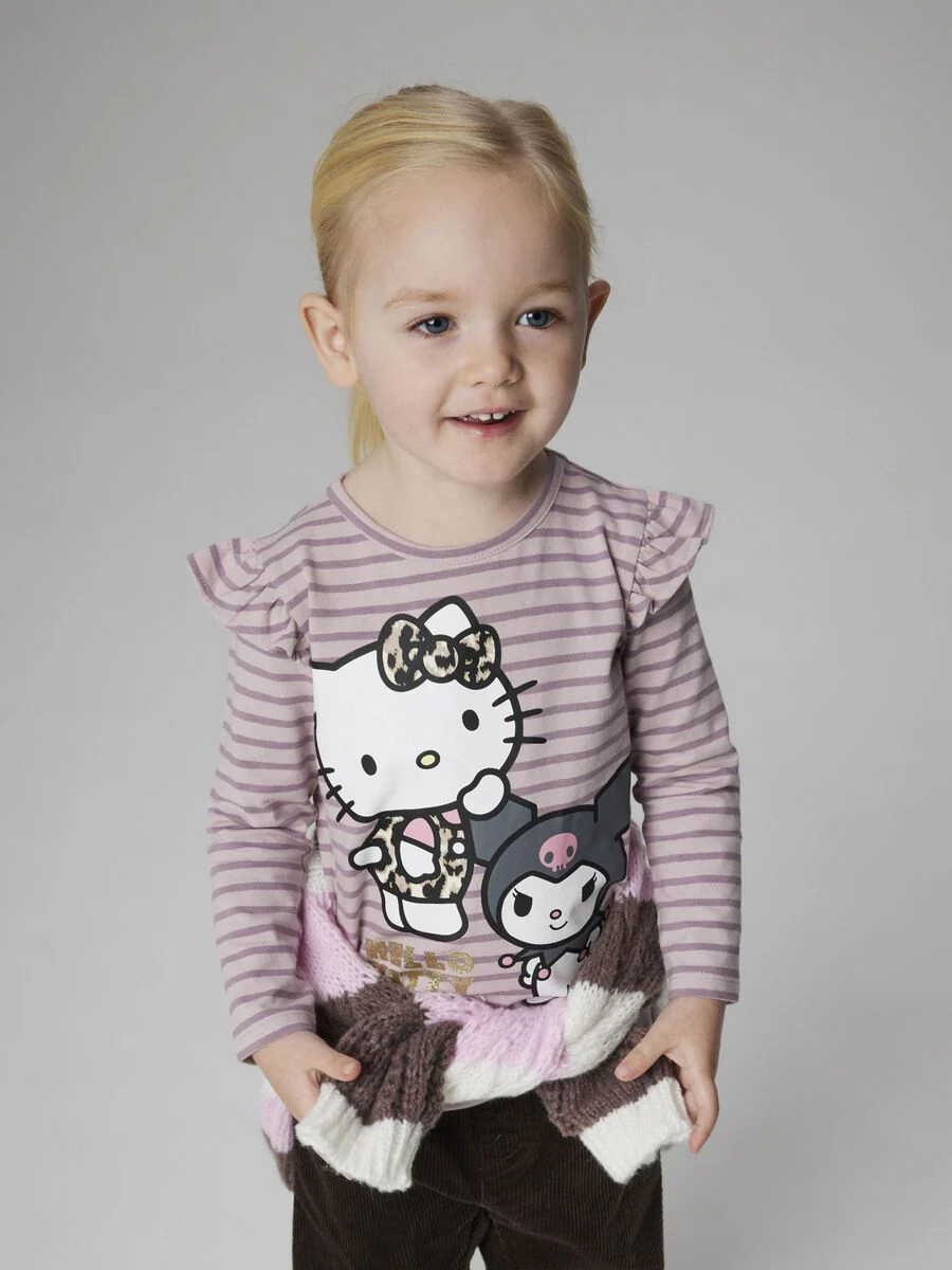 Name It lasten toppi, NMFASANNA HELLO KITTY LS TOP BOX SKY Vaaleanpunainen - Image 2