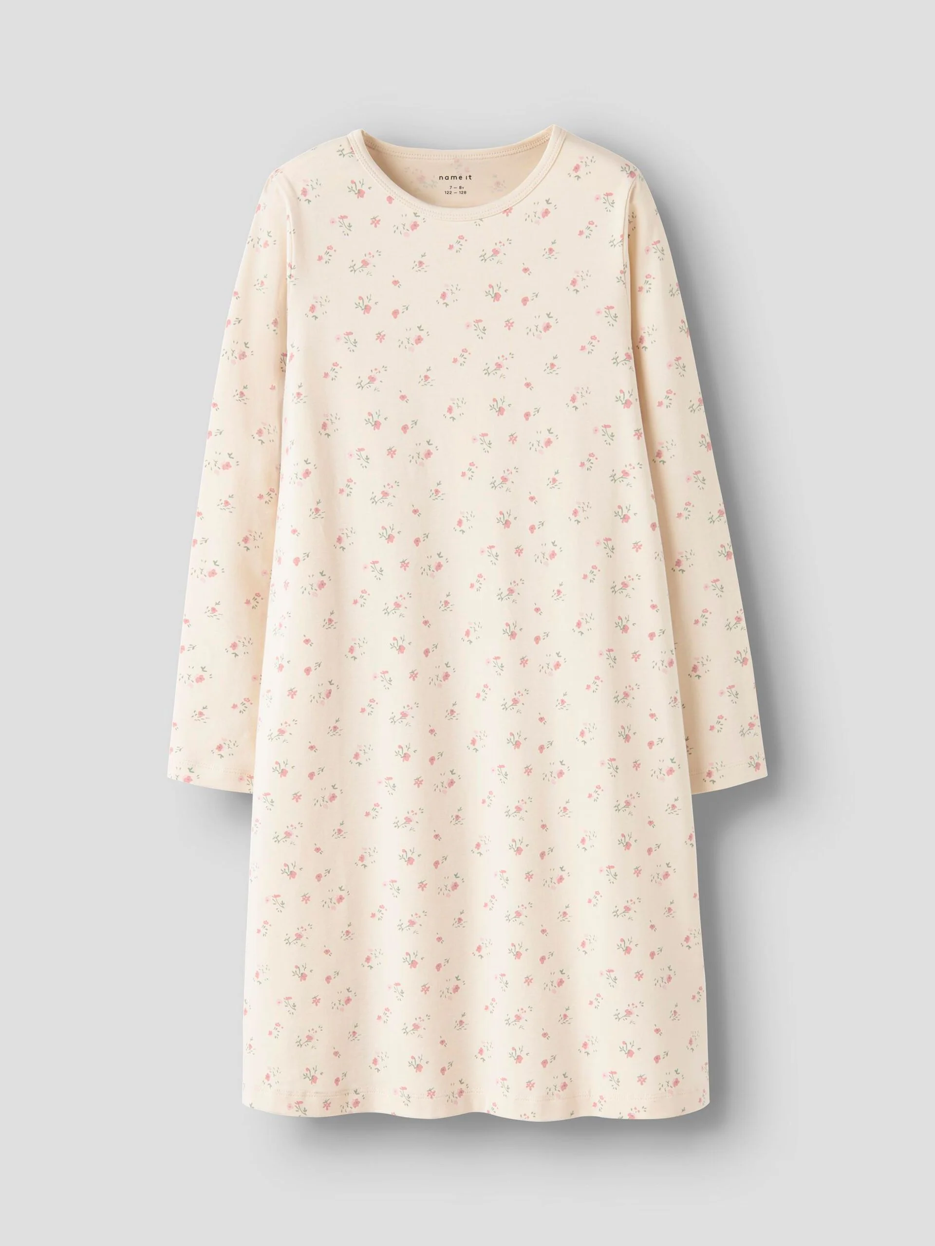 Name It lasten yöpaita, NKFNIGHTGOWN FLOWER NOOS Beige - Image 2