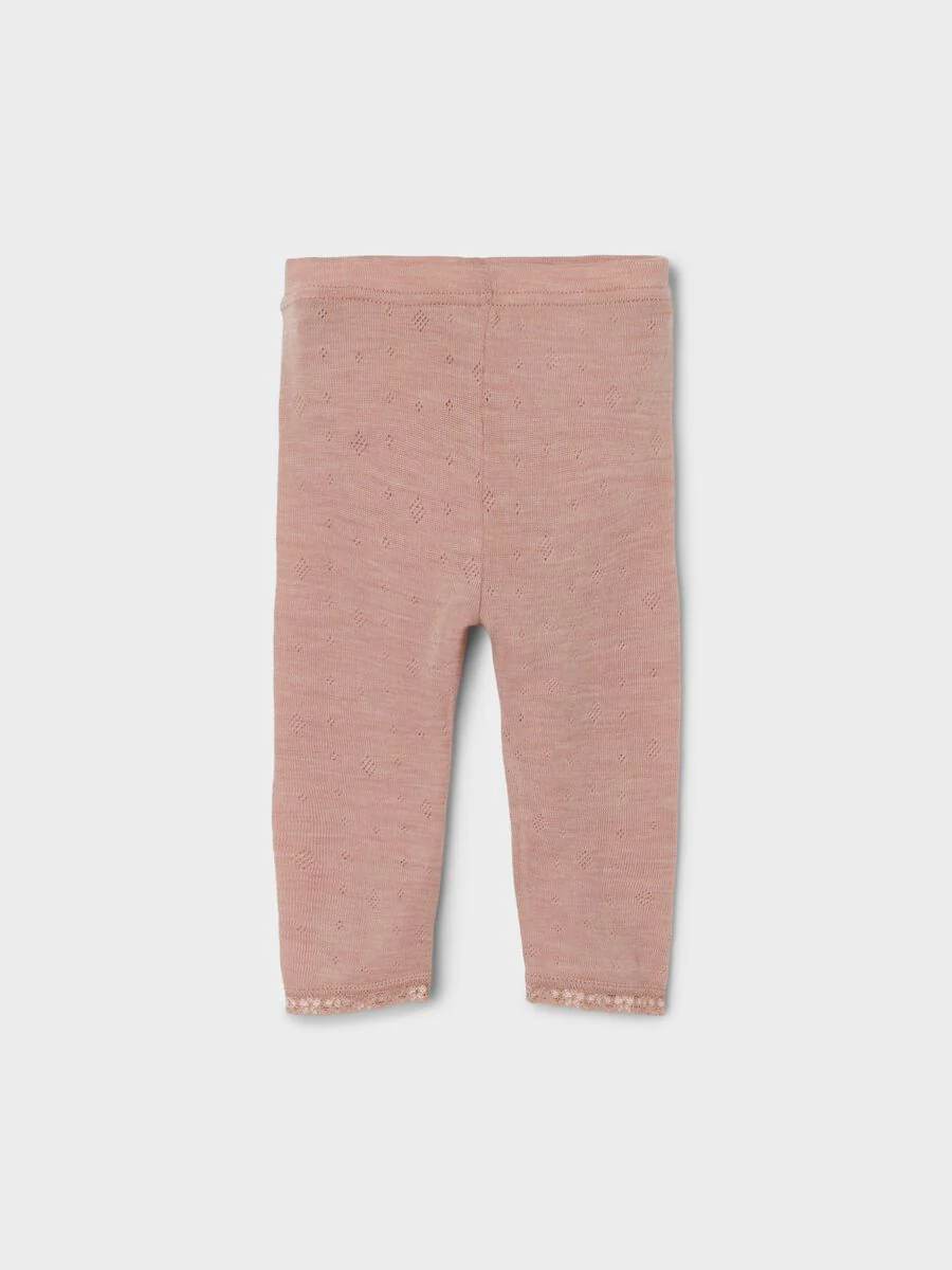 Name It leggingsit, NBFWANG WOOL NEEDLE LEGGING Vaaleanpunainen