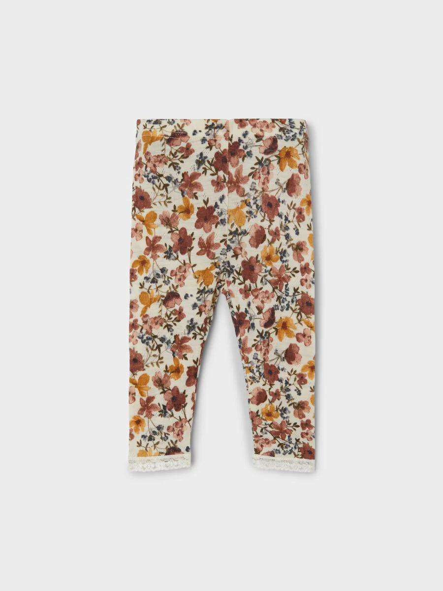 Name It leggingsit, NBFWANG WOOL NEEDLE LEGGING Vaaleanpunainen Kuosi