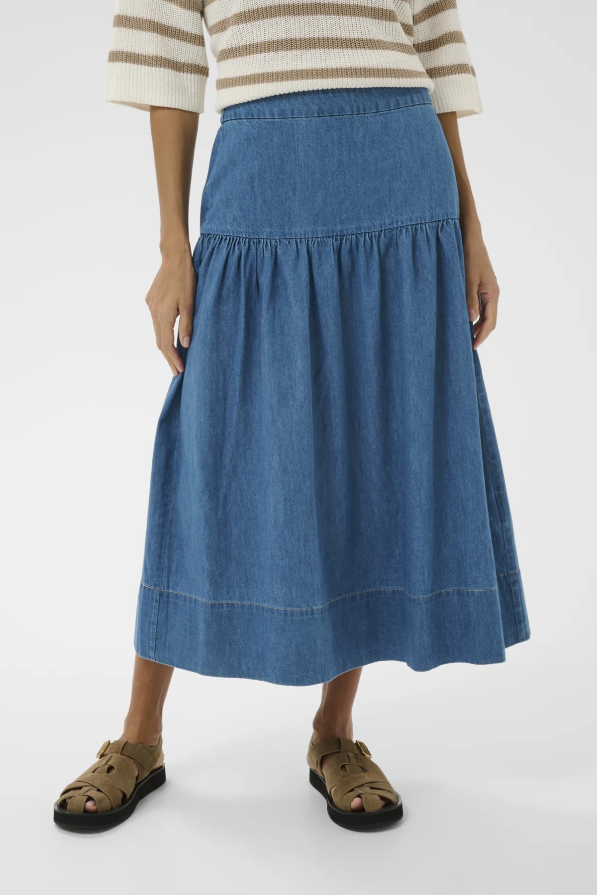 Part Two naisten hame NelliaPW SK, Medium Blue Denim