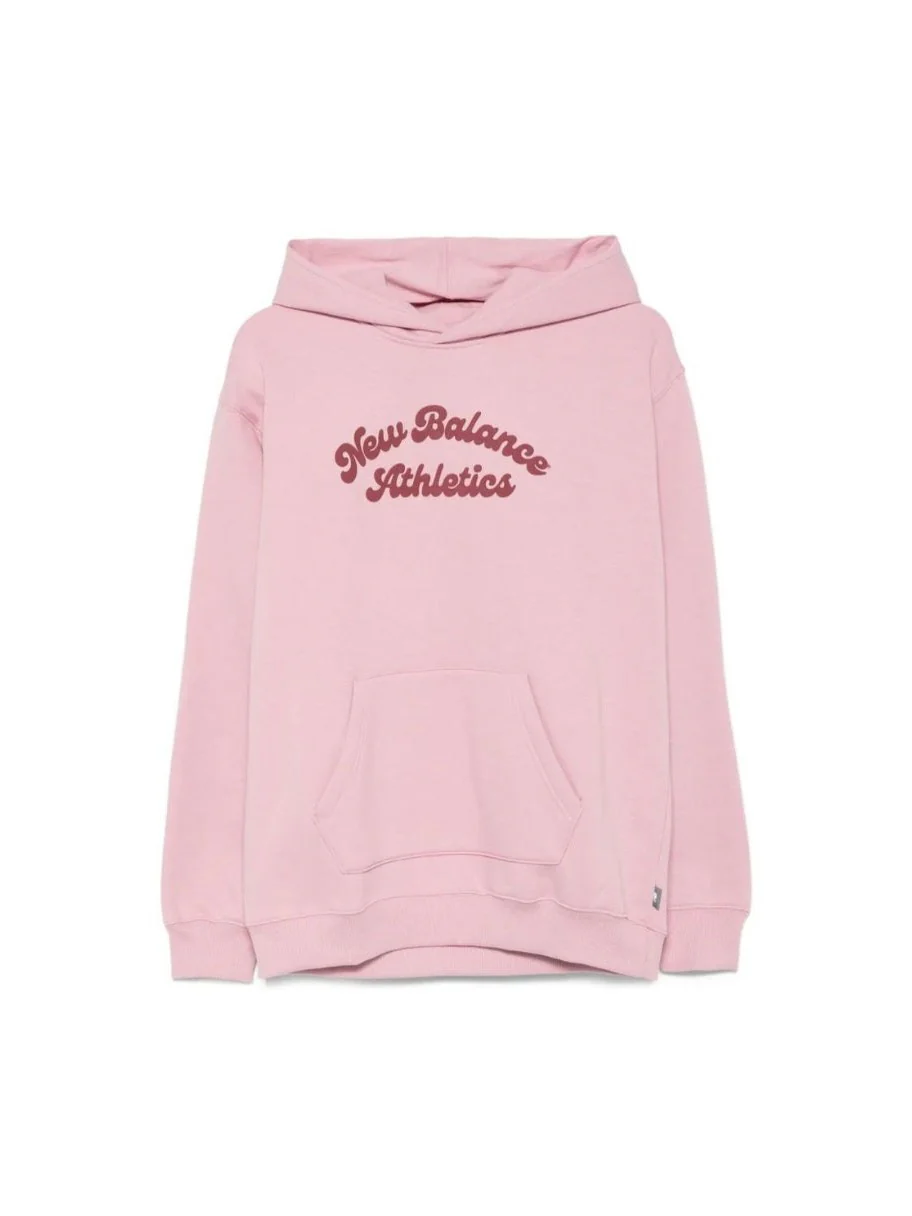 New Balance naisten huppari, Linear Heritage Fleece Long Hoodie Vaaleanpunainen