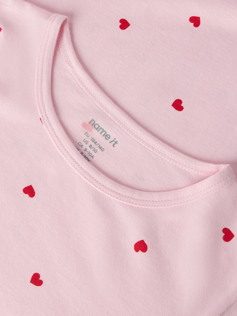 Name It lasten yöpaita NKFNIGHTGOWN HEARTS NOOS, vaaleanpunainen - Image 4