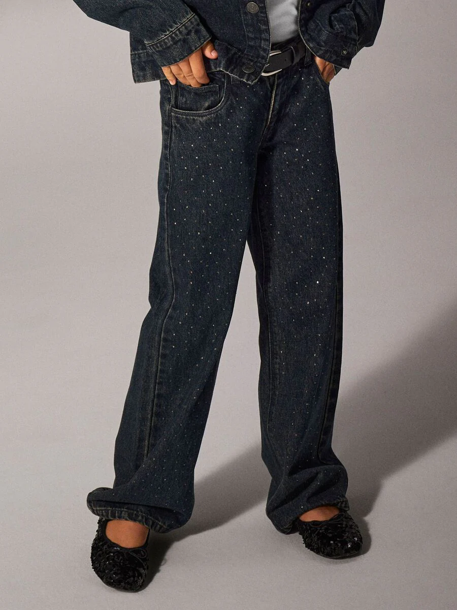 Name It lasten farkut NKFROSE WIDE RHINE JEANS, musta - Image 5