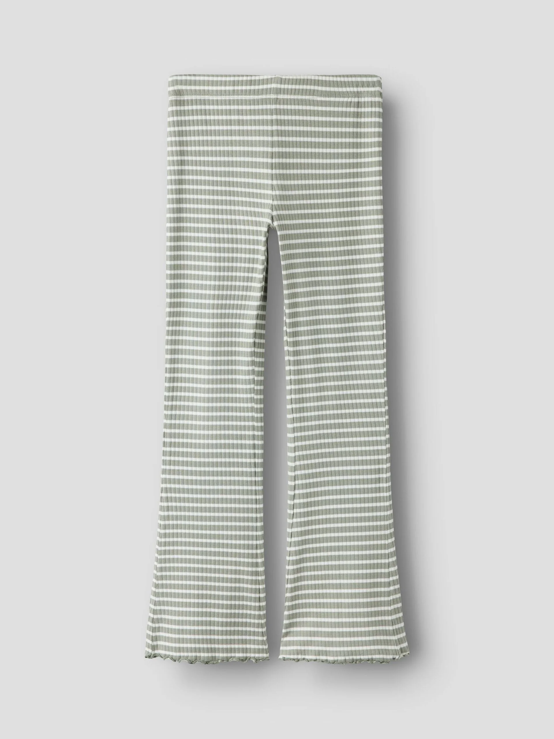 Name It lasten housut NKFVEMMA FLARE PANT, raidallinen vihreä - Image 2