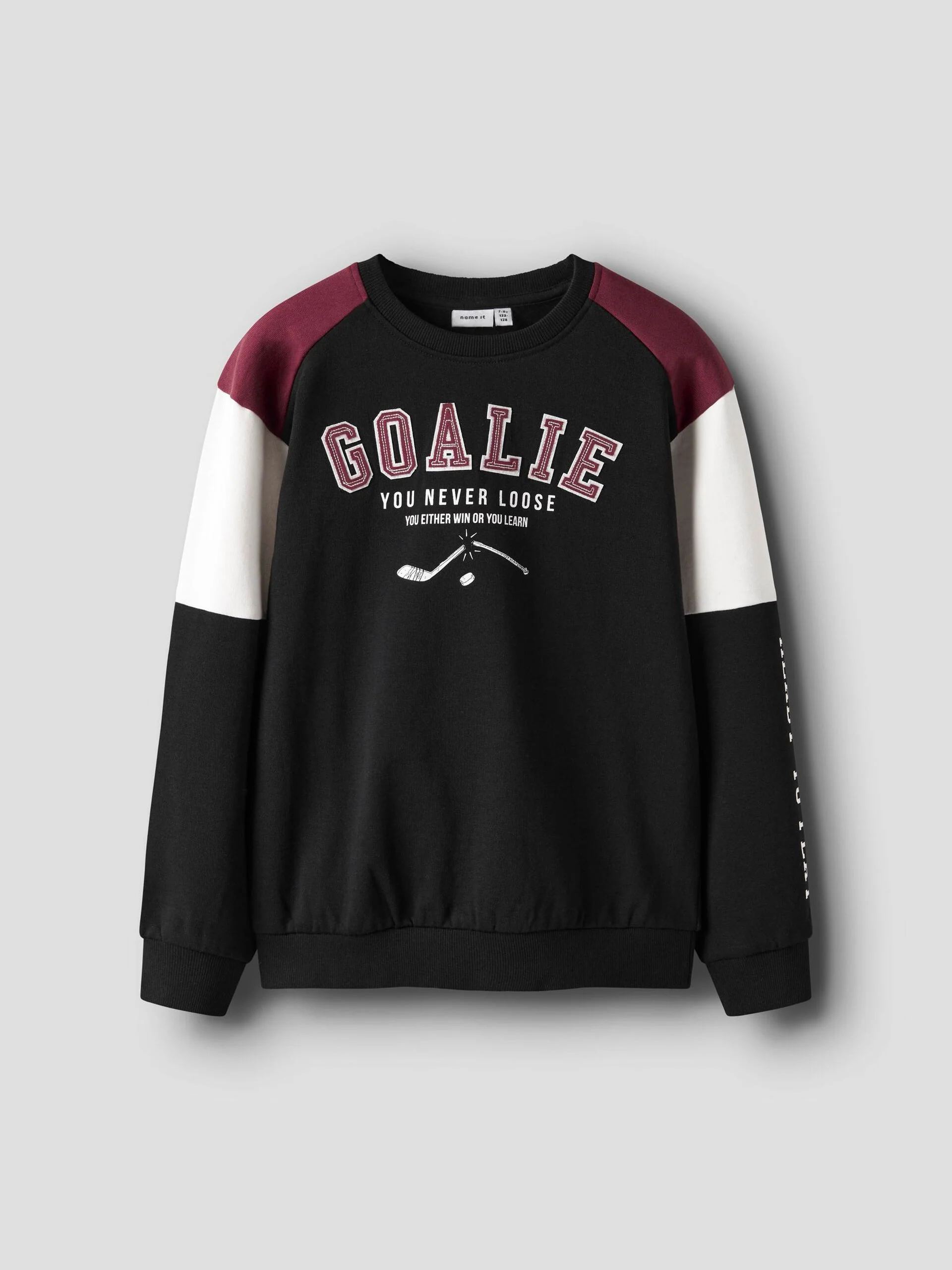 Name it lasten college NKMSHAWN LS NREG SWEAT BRU, musta - Image 3
