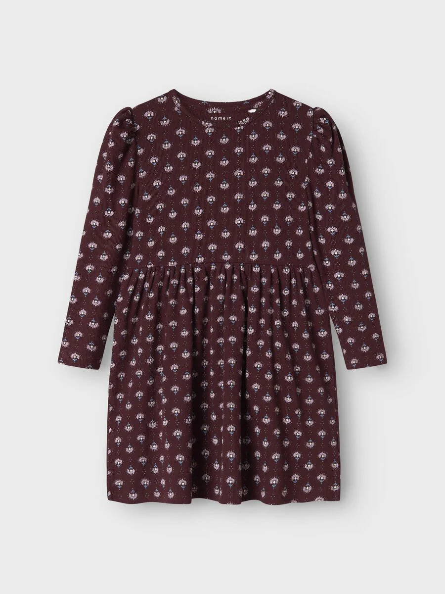 Name It lasten mekot NMFONINE LS DRESS, viininpunainen - Image 5