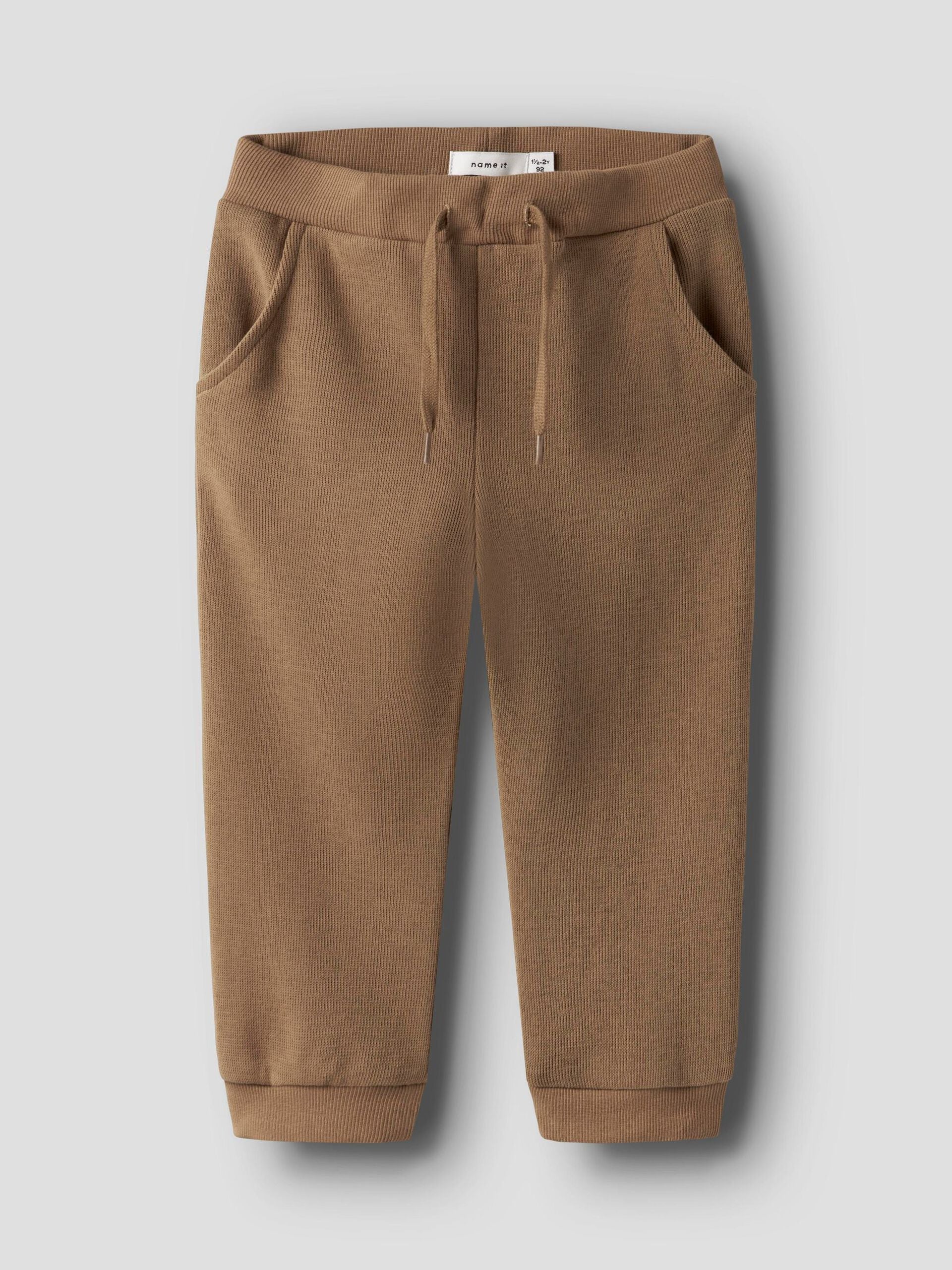 Name It lasten collegehousut NMMOBEAR NREG SWEAT PANT UNB NOOS, keskiruskea