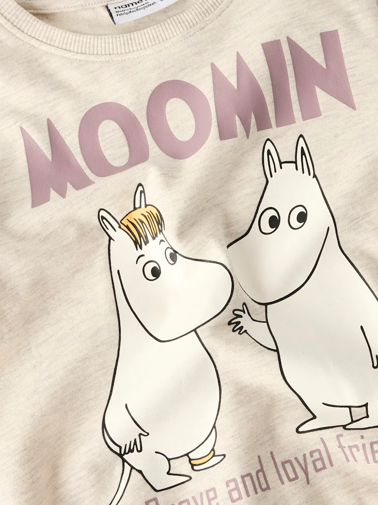 Name It lasten collegepaita NMNSLOLI MOOMIN SWEATSHIRT, beige - Image 3