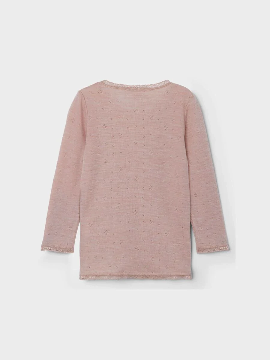 NMWANG WOOL NEEDLE LS TOP NOOS VAALEANPUNAINEN KUOS - Image 2