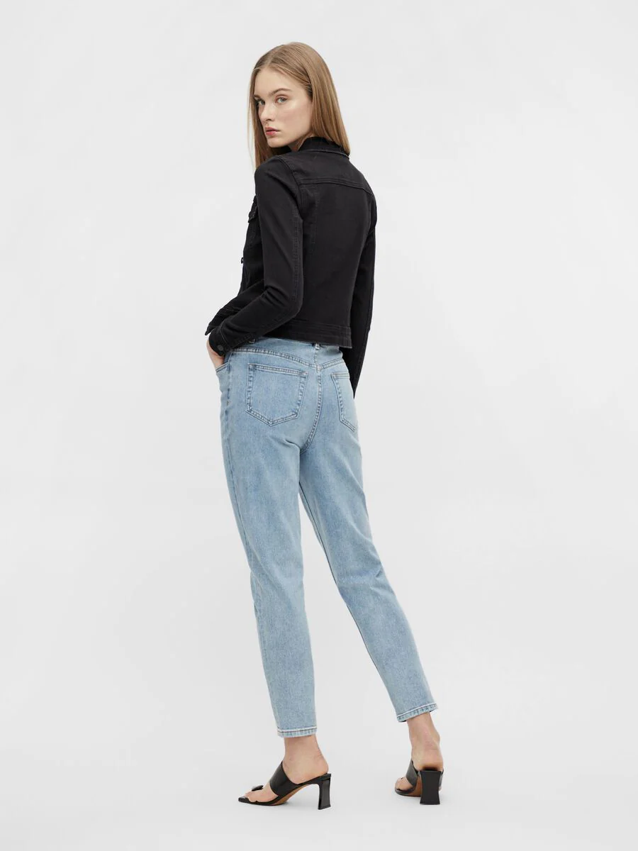 Object Naisten Farkkutakki, OBJWIN NEW DENIM JACKET Musta - Image 4
