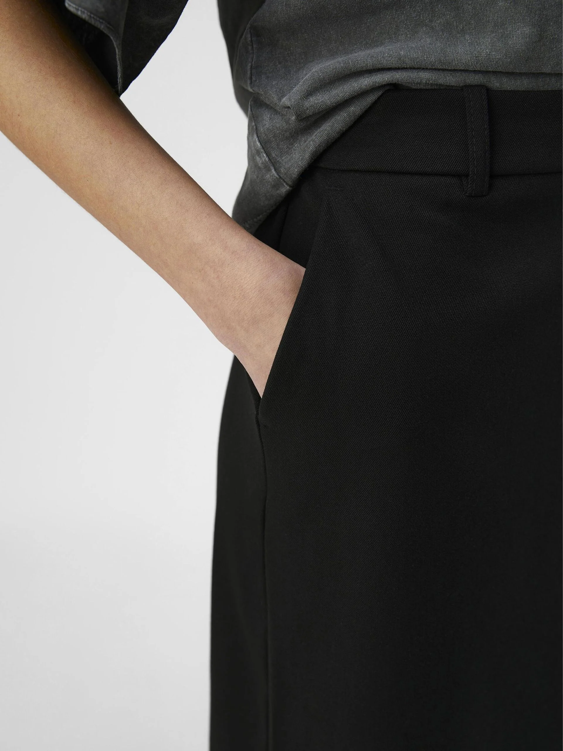 Object naisten hame, OBJLISA MW LONG SKIRT Musta - Image 4