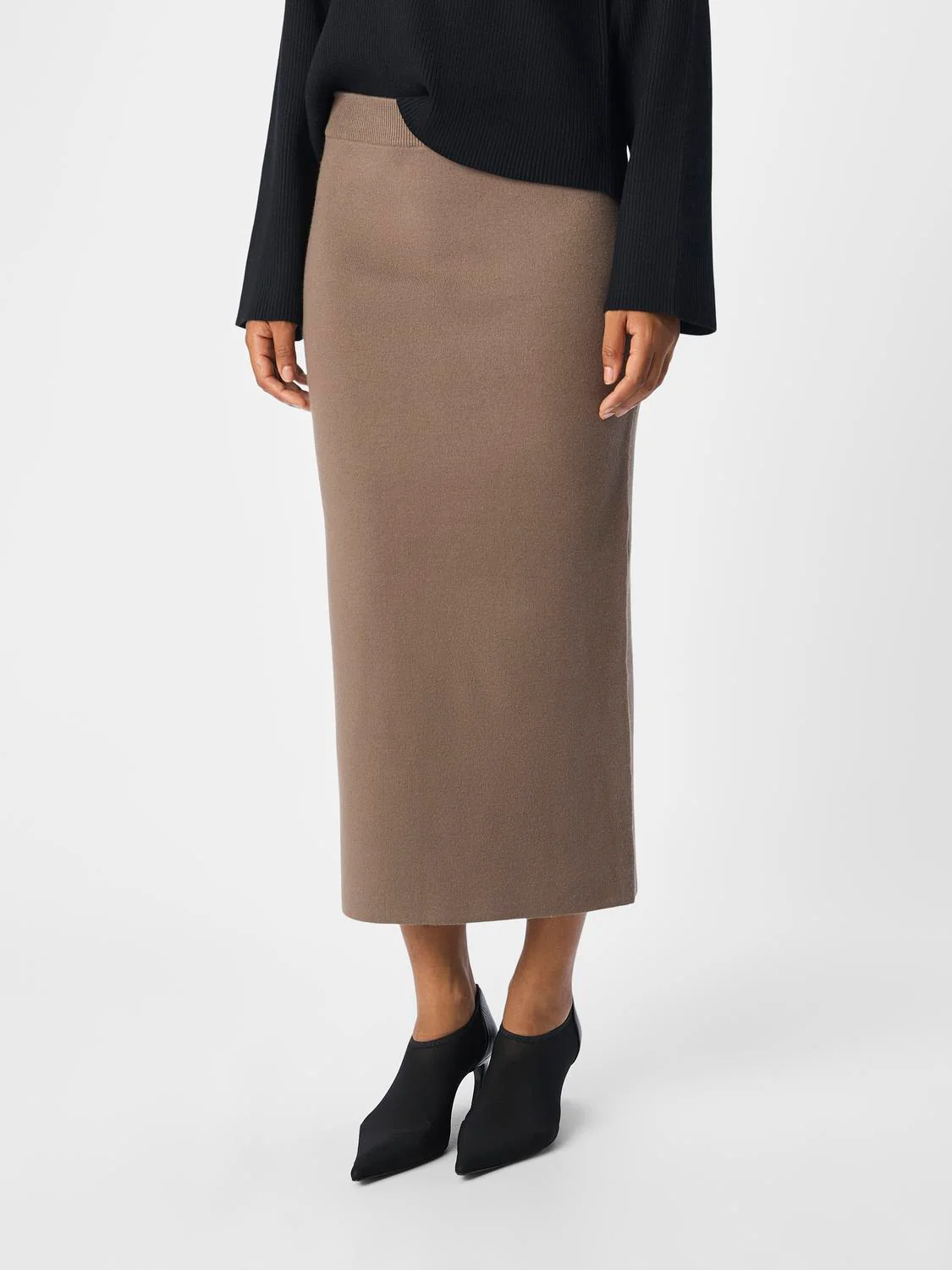 Object naisten hame, OBJREYNARD HW KNIT SKIRT  Morel