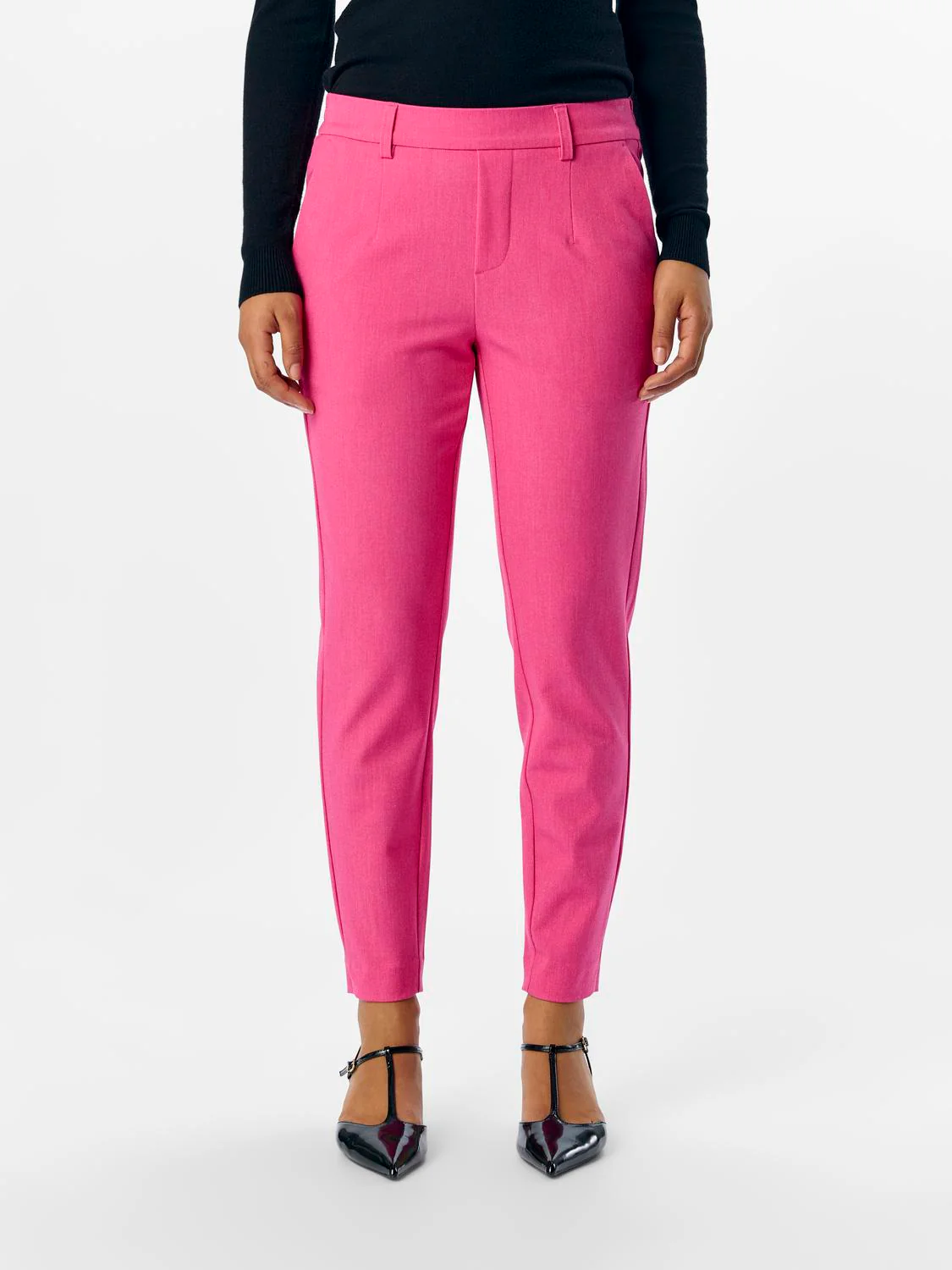 Object Naisten Housut, Objlisa Slim Pant NOOS Raspberry Sorbet - Image 2