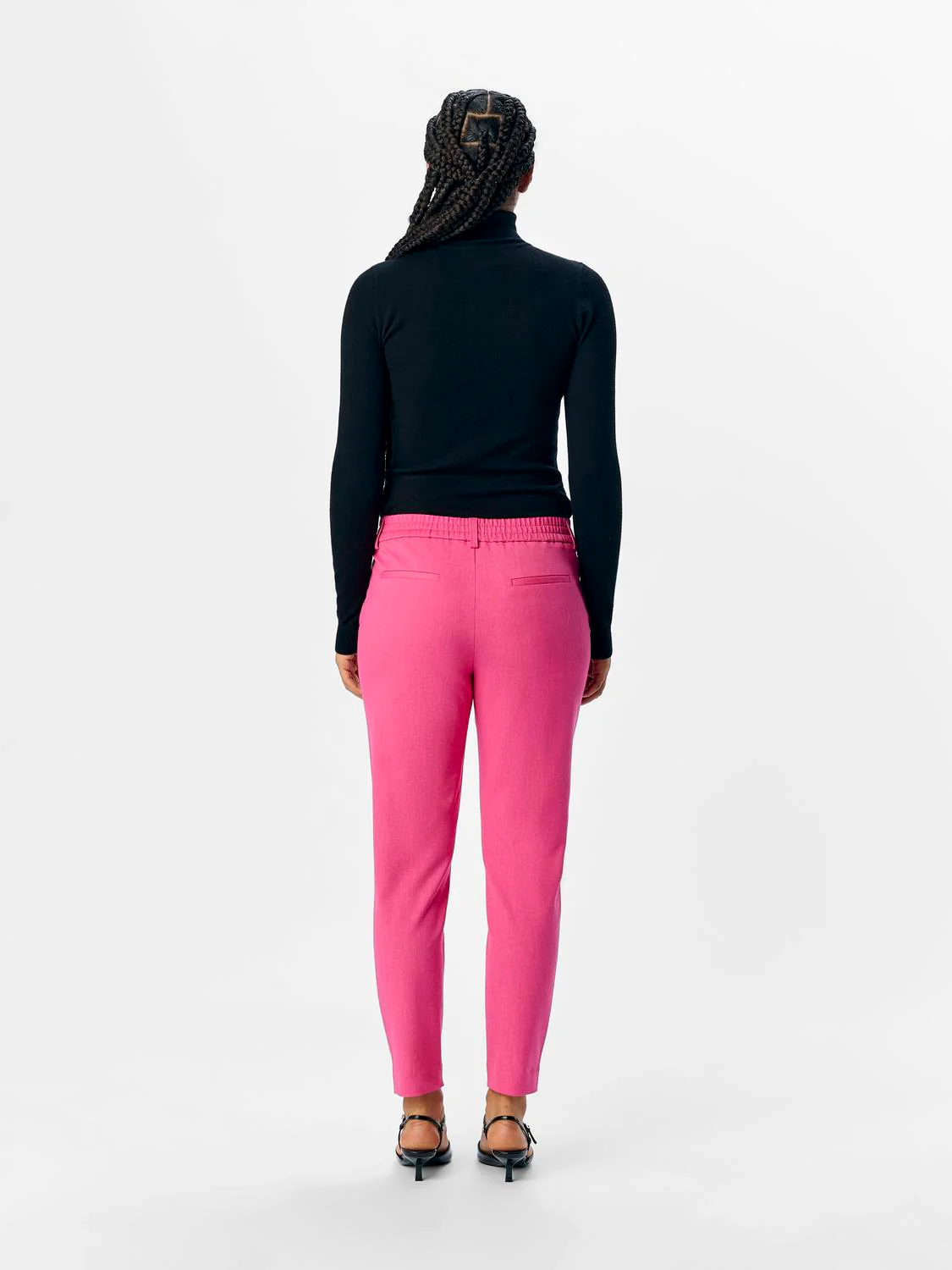 Object Naisten Housut, Objlisa Slim Pant NOOS Raspberry Sorbet - Image 3