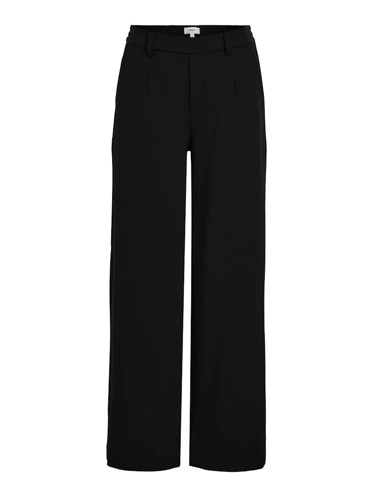 Object naisten housut OBJLisa Wide Pant, musta - Image 4