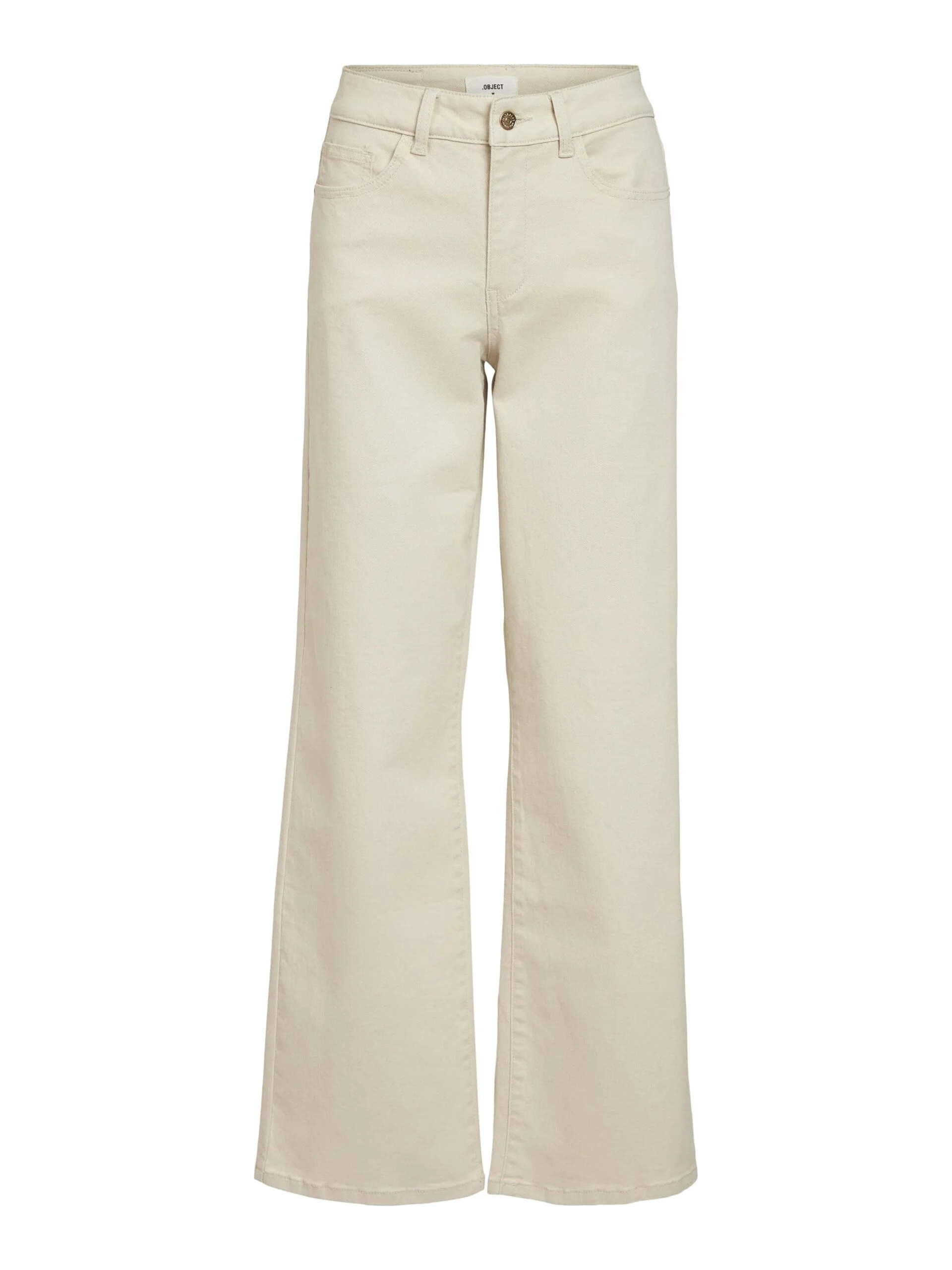 Object naisten housut, OBJMARINA MW TWILL JEANS Valkoinen - Image 3
