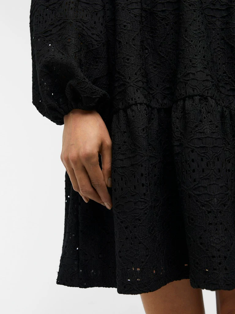 Object naisten mekko, OBJFEODORA GIA L/S DRESS Musta - Image 5