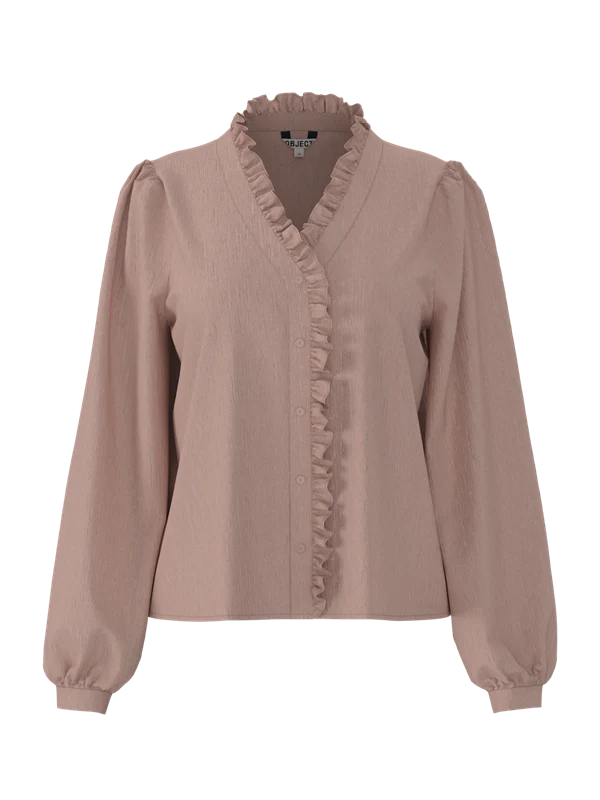 Object naisten paita, OBJGEMMA DEA L/S RE SHIRT E DIV Rose Elegance - Image 2