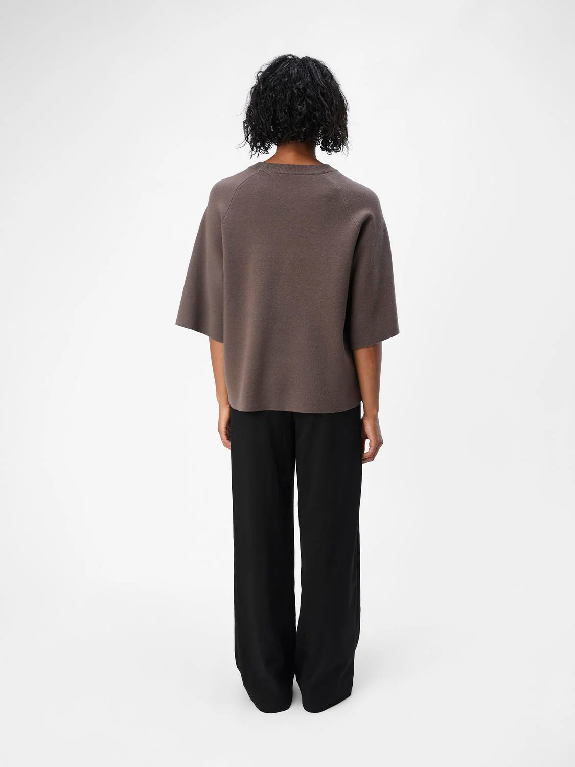 Object naisten pusero, OBJREYNARD 2/4 KNIT PULLOVER  Morel - Image 2