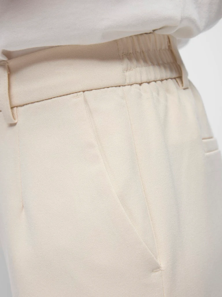 Object naisten housut OBJLisa Cropped Wide Pant Div, Sandshell - Image 5