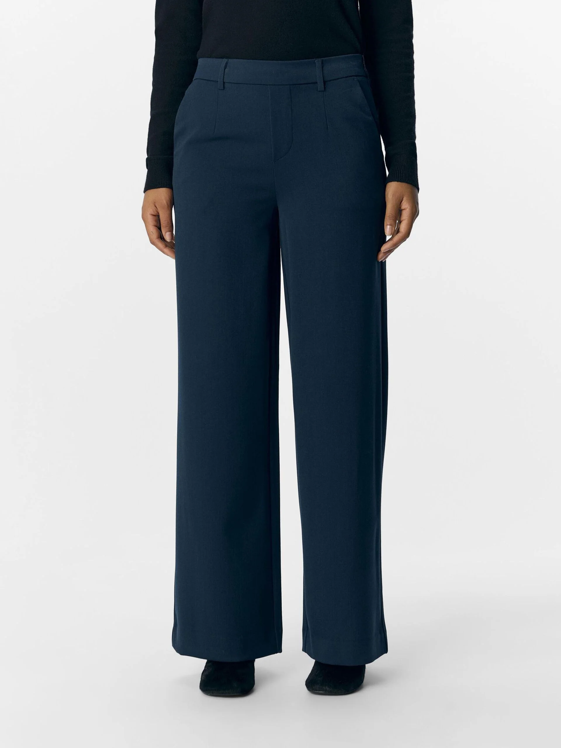 Object naisten housut OBJLisa Wide Pant, Sky Captain - Image 4