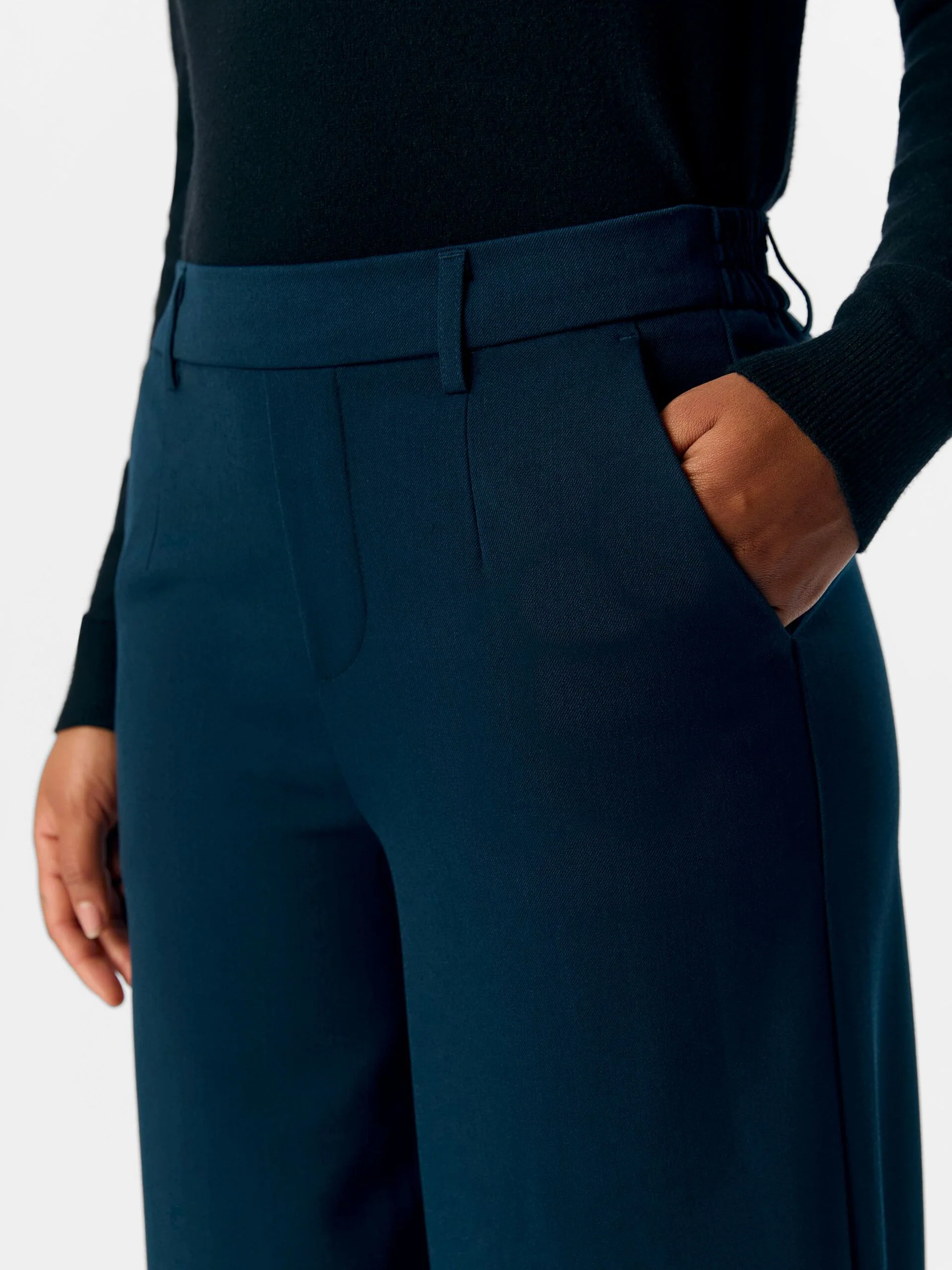 Object naisten housut OBJLisa Wide Pant, Sky Captain - Image 5