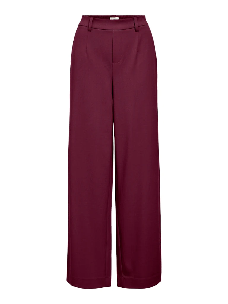 Object Naisten Housut, OBJLISA WIDE PANT NOOS H Windsor Wine