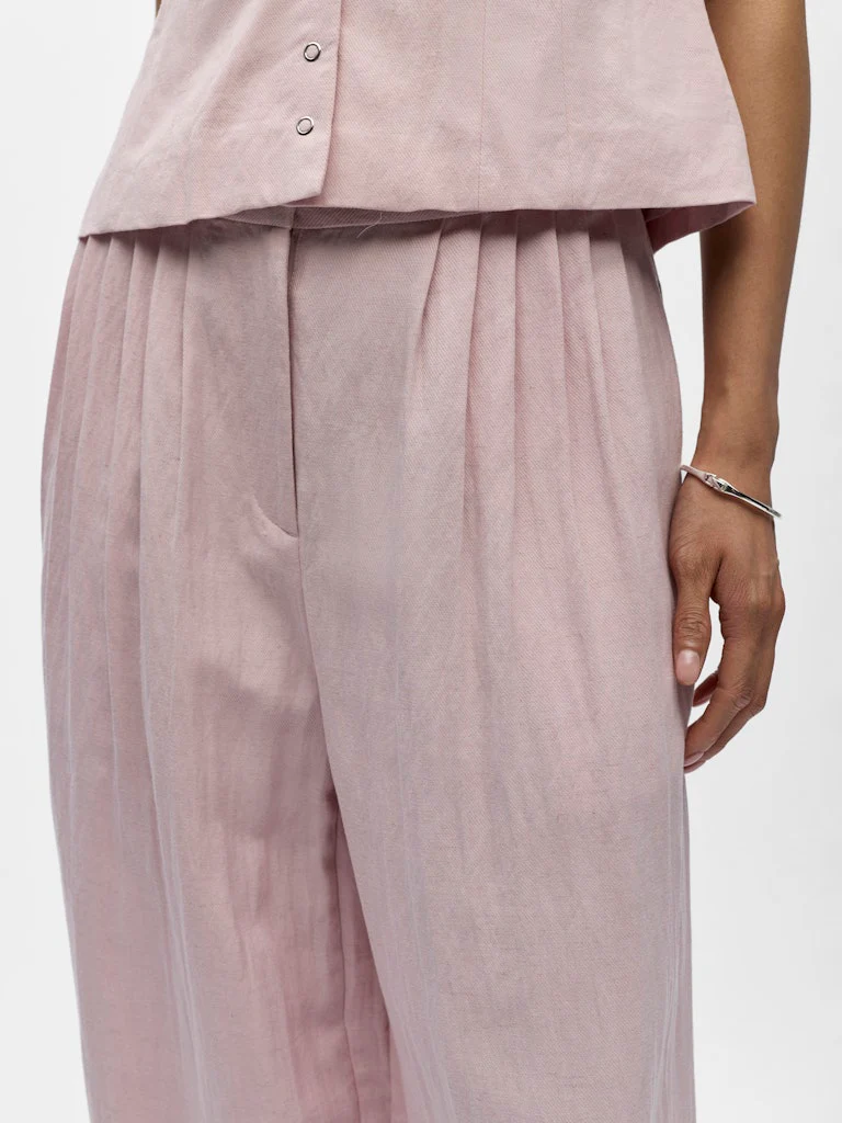 Object naisten housut OBJMolly HW Lo Pant Noos, Pale Lilac - Image 5