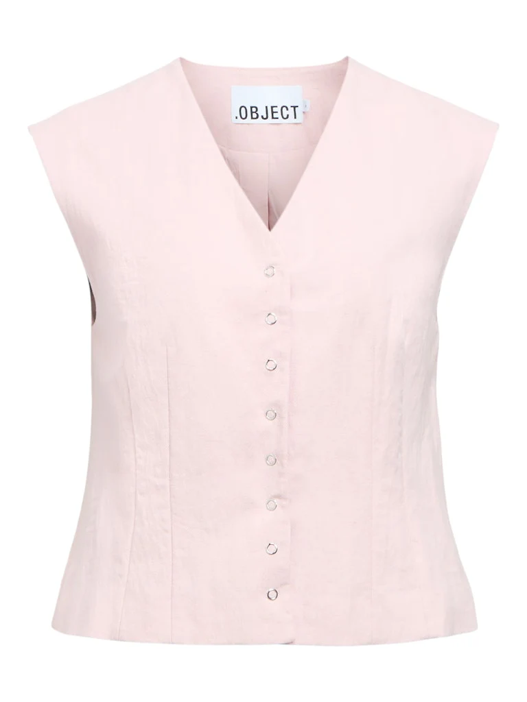 Object naisten liivi OBJMolly S/L RE Waistcoat 144, Pale Lilac - Image 2