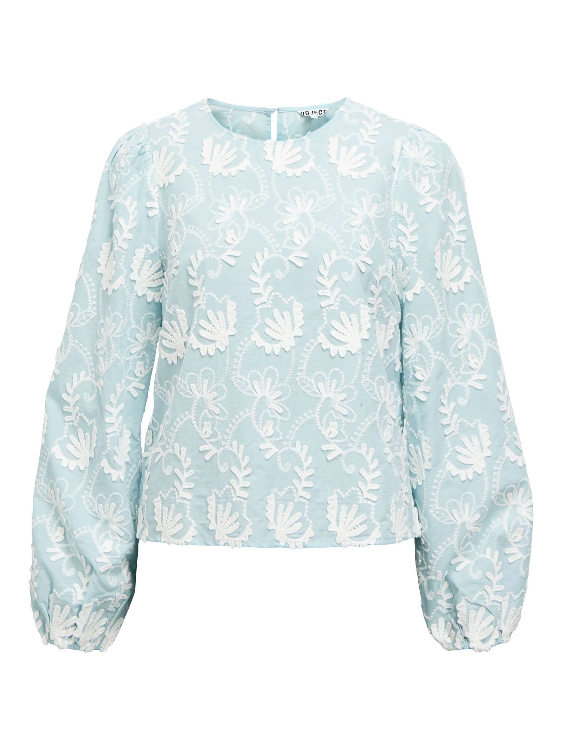 Object naisten pusero OBJMYA RE L/S Top, Winter Sky Cloud dancer - Image 5