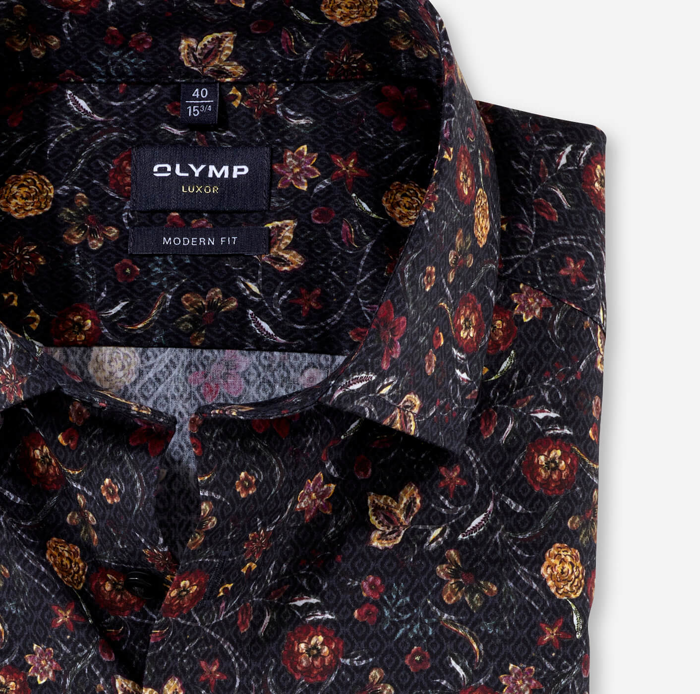 Olymp luxor miesten kauluspaita, modern fit Sininen Kuosi - Image 2