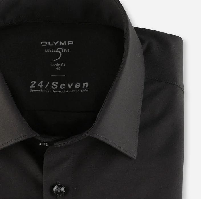Olymp, Miesten Kauluspaita, 2008-64-68 Nos Jersey 24/7 Musta - Image 3