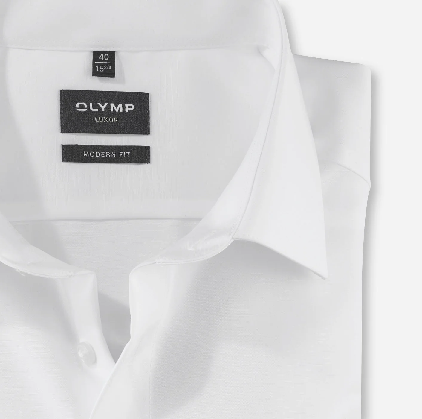 Olymp miesten kauluspaita, OLYMP LUXOR MODERN FIT WHITE Valkoinen - Image 2